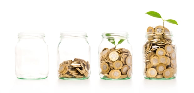 Money Growing in Jar-