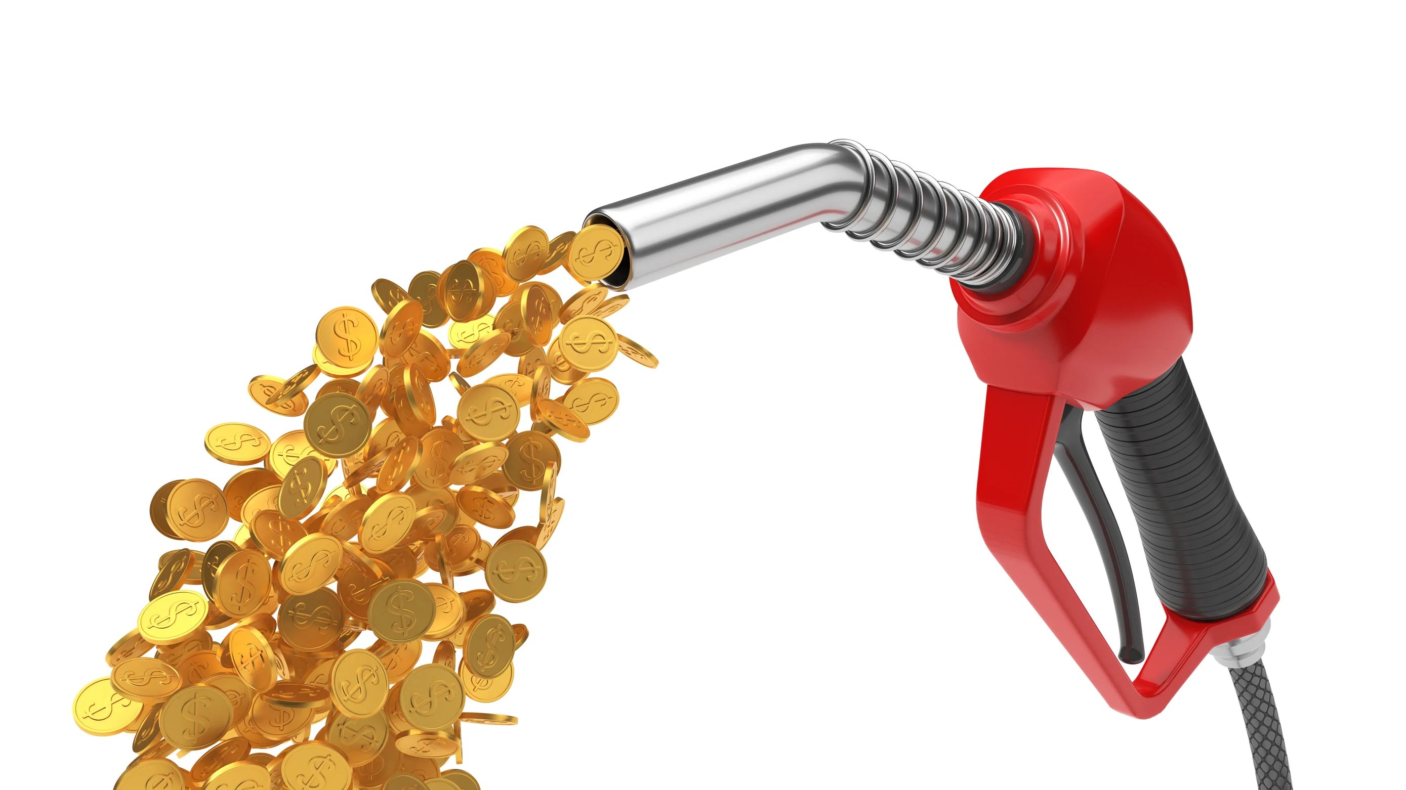 Money Pouring Out of fuel Nozzle