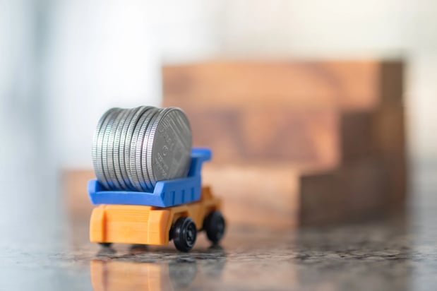 Toy Truck Carrying Coins
