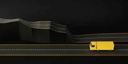 Truck taking most efficient route-SM2 fleet management system