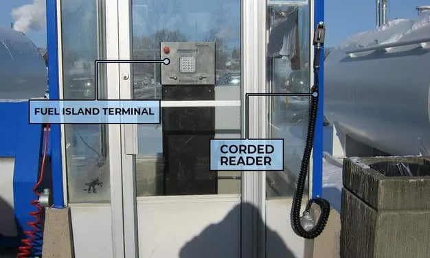 fuel island terminal fuel management system