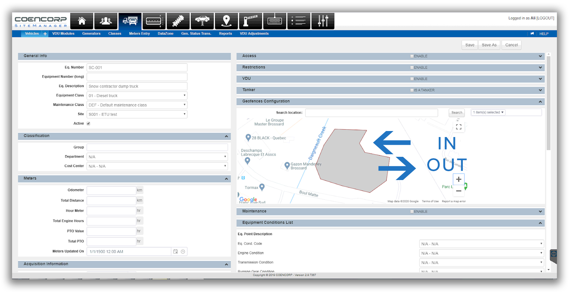 Geo-Fenced Snow Depot